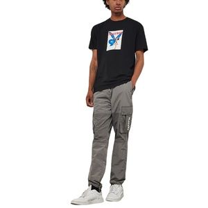 Pacsun Mens Grey Paneled Cargo Pants 